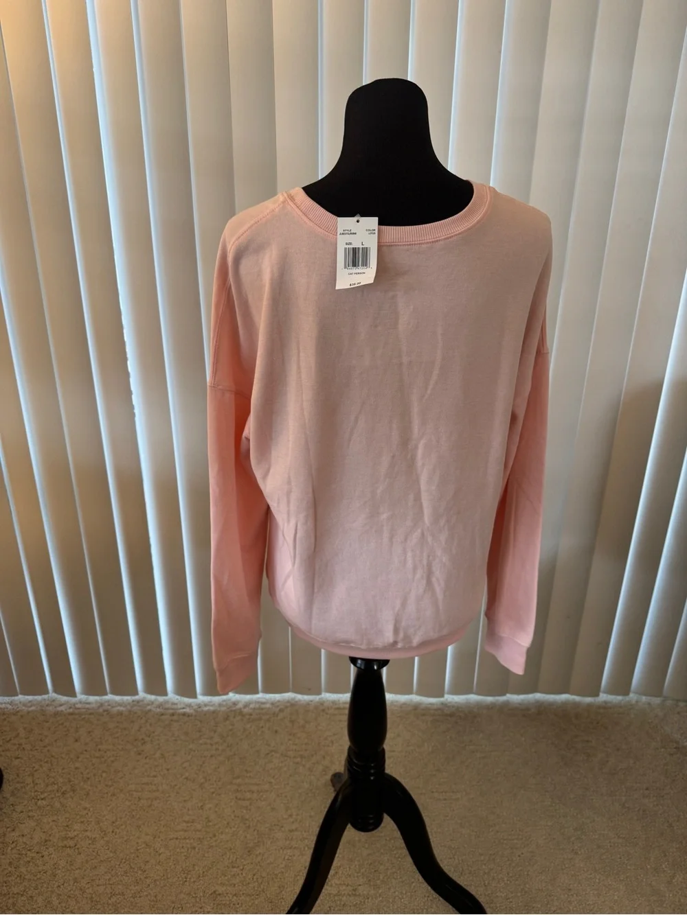 NWT! “CAT PERSON” LIGHTWEIGHT SWEATSHIRT LADIES LARGE